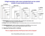 Aspect Ratio Sizes for Steele Wizard Creation Downloadable Prints