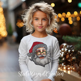 Santa Face Glitter PNG