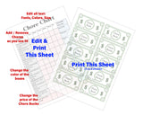 Chore Chart Mini with Chore Bucks for Tweens Teens, Kids Chores - Chore Bucks