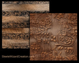 Engraved Wood Digital Papers Seamless