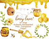 Watercolor Honey Bee Clipart