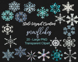 Snowflake Glitter Holographic Foil Clipart