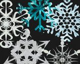 Snowflake Glitter Holographic Foil Clipart
