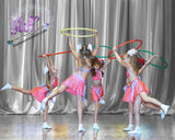 White Silver Curtain Stage Digital Backdrop