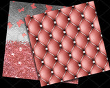 Pink Coral Glam Digital Paper