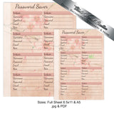 Bill Payment Checklist Monthly Bill Tracker in Vintage style Cherry Blossom