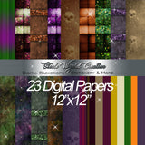 Halloween Clipart & Printable Digital Papers
