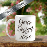 Blank Mug Mockup Pink Flower Tree