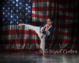 USA Flag Patriotic Backdrop