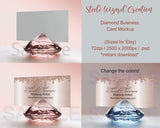 Business Card Diamond Mockup