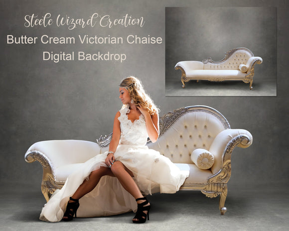 Gray Victorian Chair Chaise Lounge Background