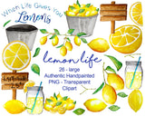 Watercolor Lemon Clipart