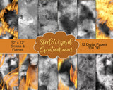 Smoke And Flames Seamless Digital Papers