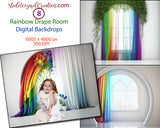 Rainbow  Drapes Digital Backdrops