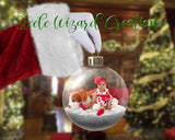 Santa Hand With Bulb Digital Backdrop