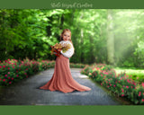 Spring Summer Flower Path 1 Digital Backdrop