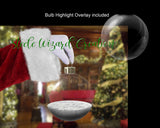 Santa Hand With Bulb Digital Backdrop