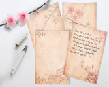 Printable Vintage style Cherry Blossom Stationery