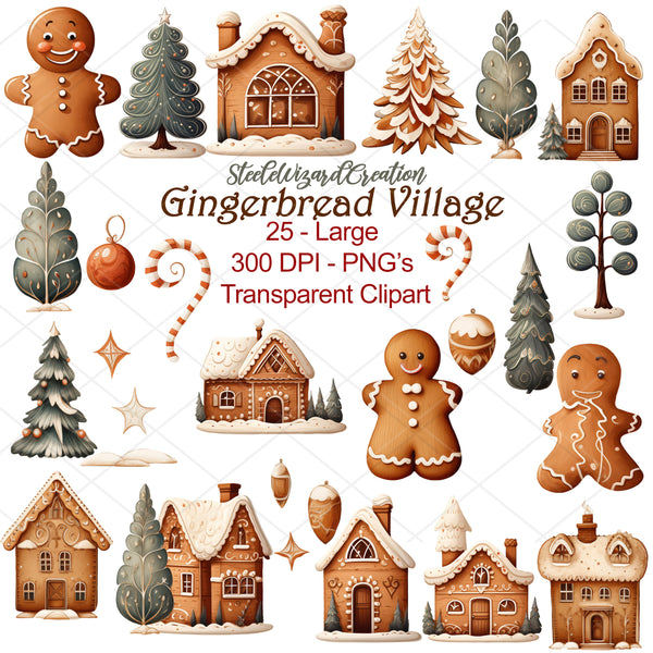 Gingerbread Village Clipart