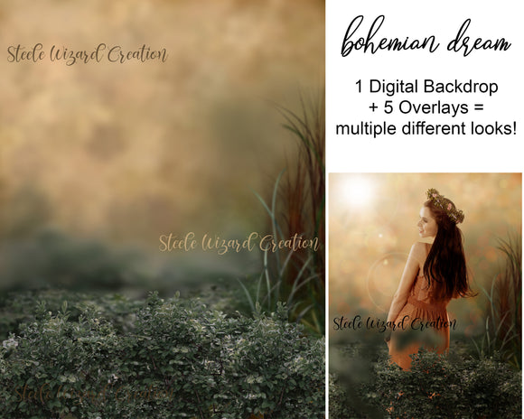 Bohemian Dream Backdrop with PNG Layers