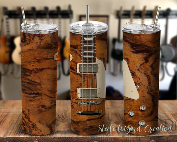 Guitar - 20oz Skinny Tumbler Design - Straight and Tapered