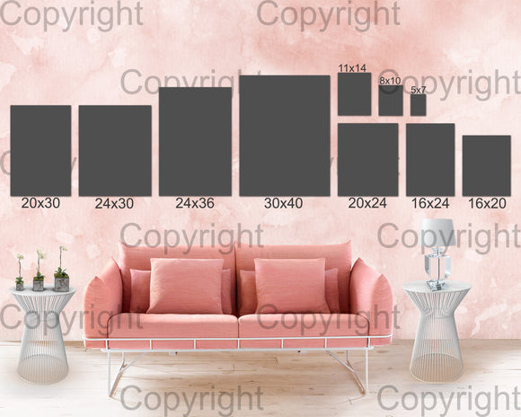 Pretty In Pink Display Size Guide Mockup