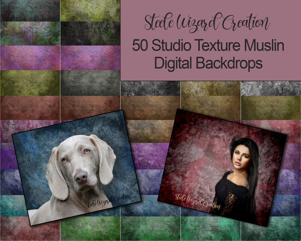50 Studio Texture Muslin Digital Backdrops