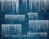 10 Icicles Frozen PNG Clipart