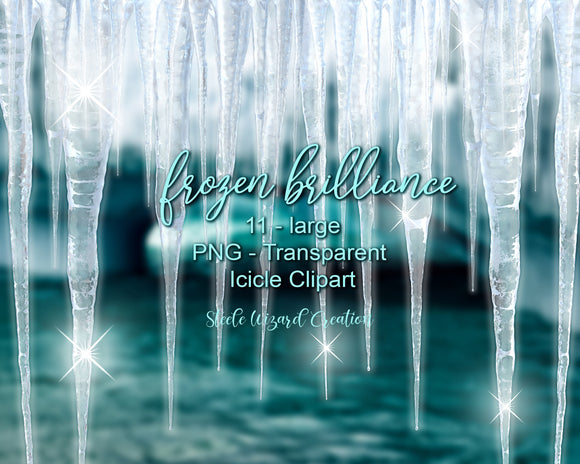10 Icicles Frozen PNG Clipart