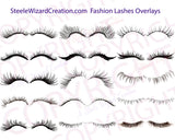 Eyelashes Overlays, Digital False Lashes, Digital Eyelashes