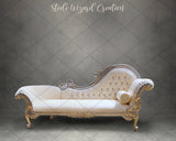 Gray Victorian Chair Chaise Lounge Background