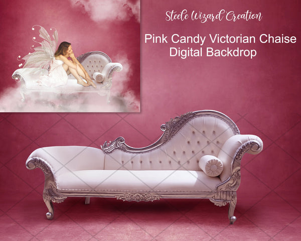 Pink Candy Victorian Chaise Background