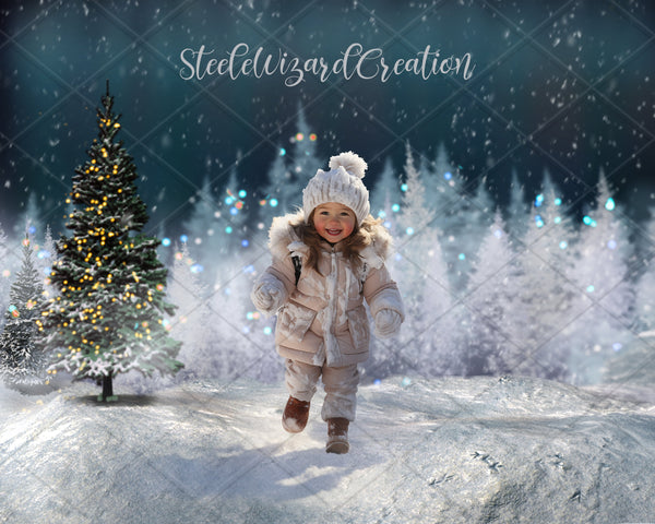 Christmas Tree Farm Digital Backdrop By Steele Wizard Creation
