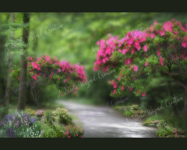 Trail Path Floral Spring Background #2 – Steele Wizard Creation