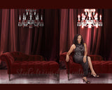 Red Curtain Royalty Chaise Lounge Backdrops