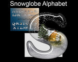 Snowglobe Alphabet Monogram Font Clipart
